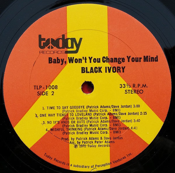 Black Ivory : Baby, Won't You Change Your Mind (LP,Album,Stereo)