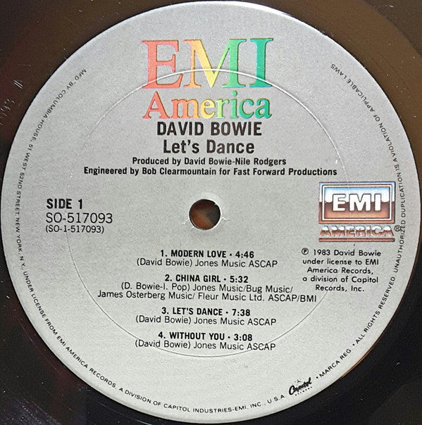 David Bowie : Let's Dance (LP,Album,Club Edition,Stereo)