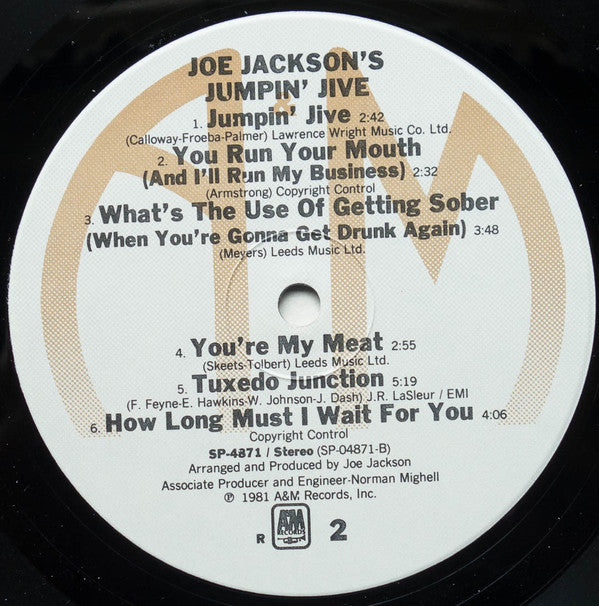 Joe Jackson : Joe Jackson's Jumpin' Jive (LP,Album)