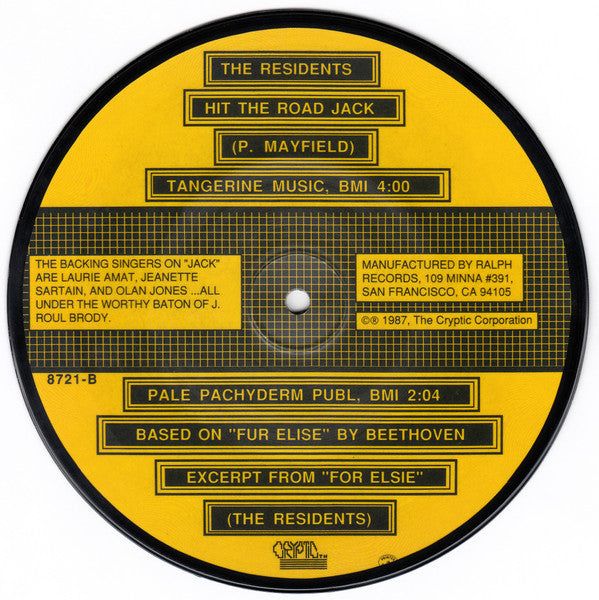 Residents, The : Hit The Road Jack / Excerpt From "For Elsie" (7",Picture Disc,Single)
