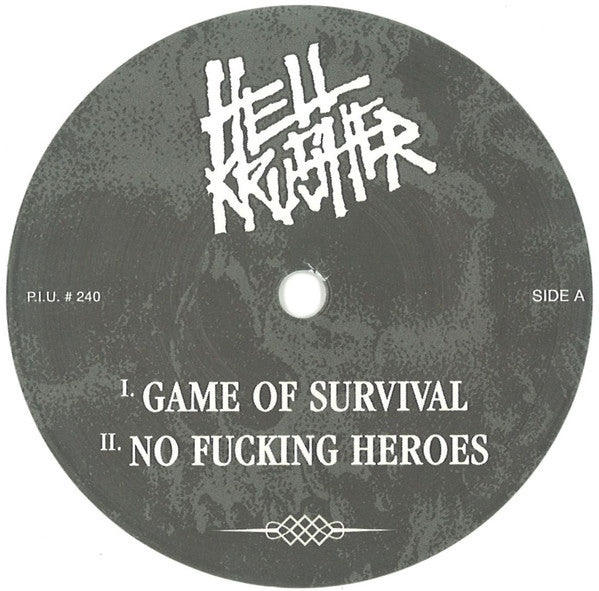 Hellkrusher / Visions Of War : Hellkrusher / Visions Of War (7",33 ⅓ RPM,EP,Limited Edition,Numbered)