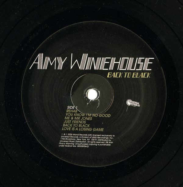 Amy Winehouse : Back To Black (LP,Album,Repress,Stereo)