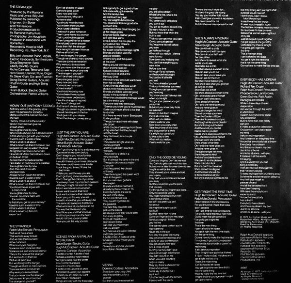 Billy Joel : The Stranger (LP,Album)