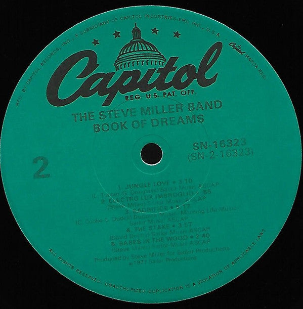 Steve Miller Band : Book Of Dreams (LP,Album,Reissue)