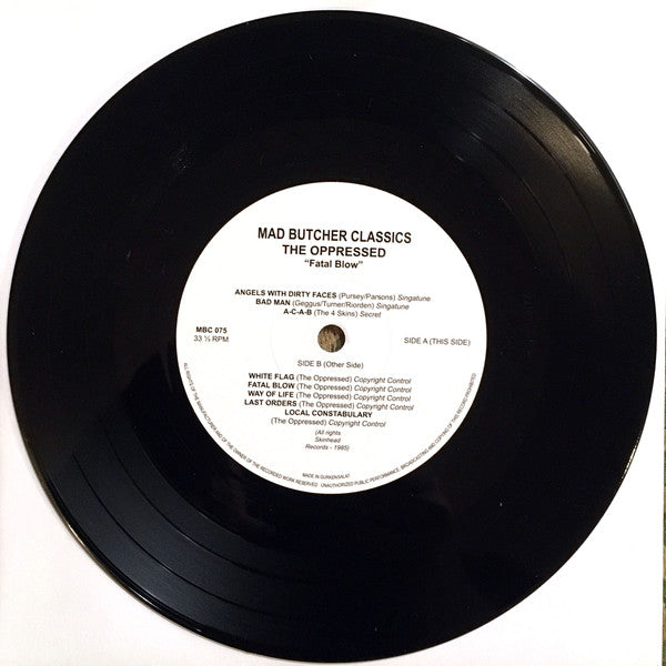 Oppressed, The : 1981/4 - Fatal Blow (7",33 ⅓ RPM,Reissue)