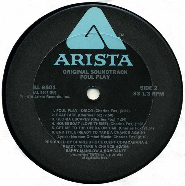 Charles Fox : Foul Play (Original Soundtrack) (LP,Album)