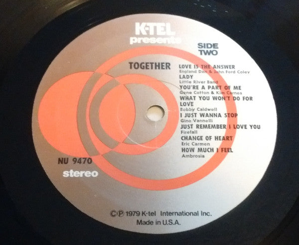 Various : Together - Today's Love Hits - All Originals (LP,Compilation)
