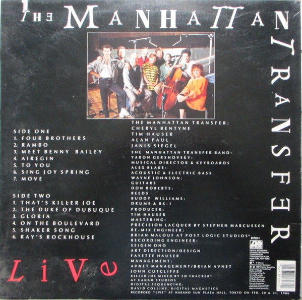 Manhattan Transfer, The : Live (LP,Album)