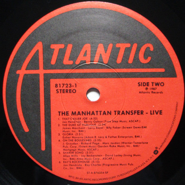 Manhattan Transfer, The : Live (LP,Album)