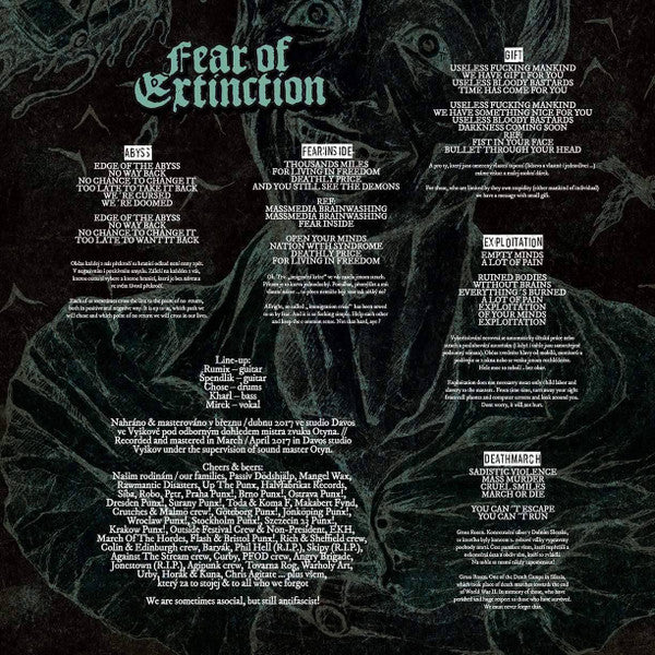 Passiv Dödshjälp / Fear Of Extinction (2) : A North-East D-beat Lobotomy (LP,Album)