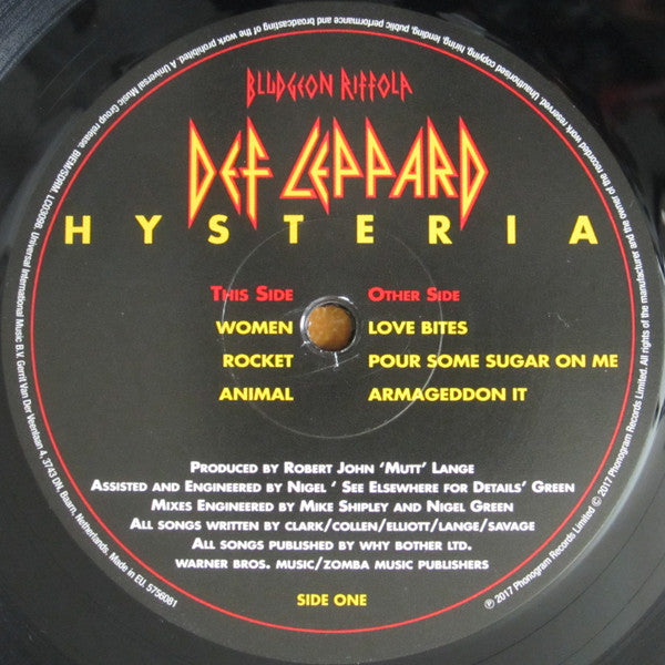 Def Leppard : Hysteria (LP,Album,Reissue,Remastered)