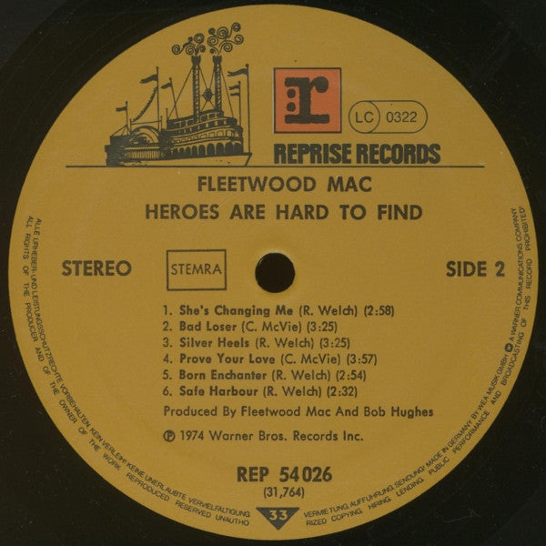 Fleetwood Mac : Heroes Are Hard To Find (LP,Album,Reissue)