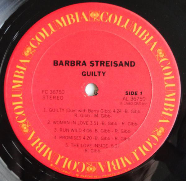 Barbra Streisand : Guilty (LP,Album)