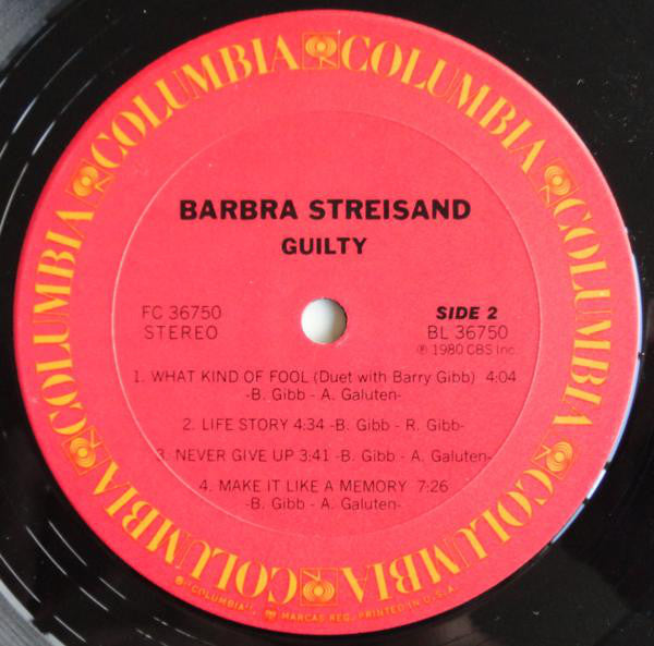 Barbra Streisand : Guilty (LP,Album)