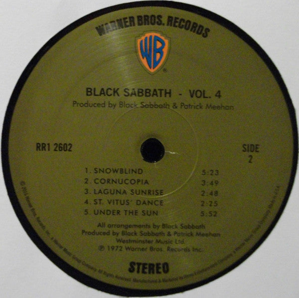 Black Sabbath : Black Sabbath Vol 4 (LP,Album,Reissue,Remastered)