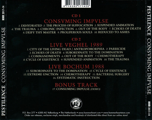 Pestilence : Consuming Impulse (Album,Reissue,Remastered)