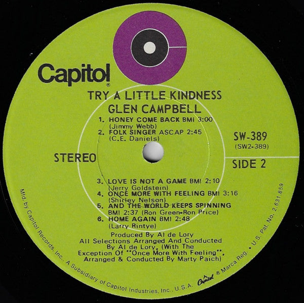 Glen Campbell : Try A Little Kindness (LP,Album)