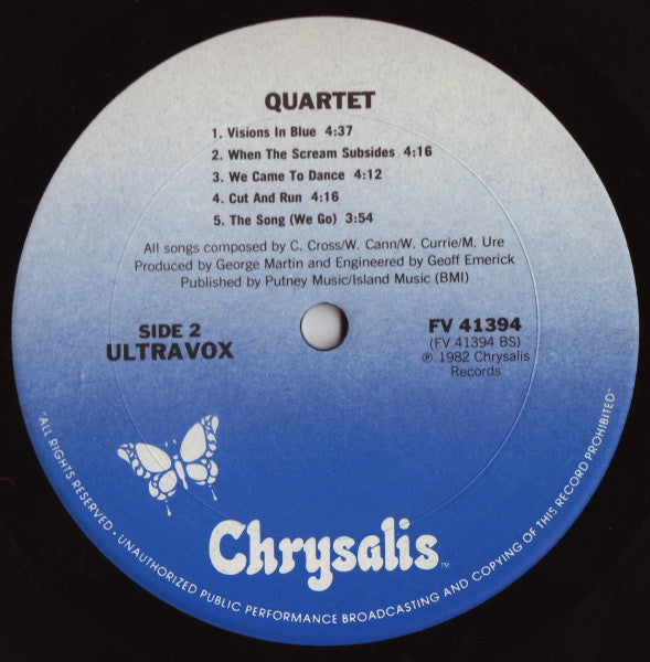 Ultravox : Quartet (LP,Album,Reissue)