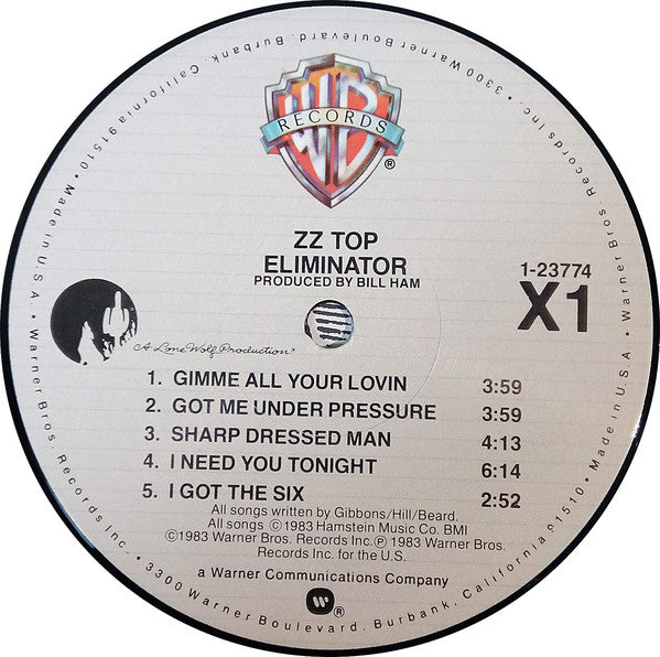 ZZ Top : Eliminator (LP,Album)