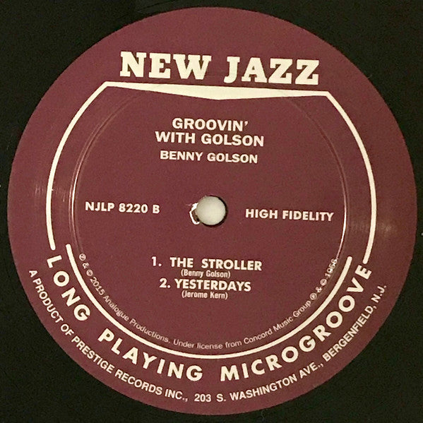 Benny Golson : Groovin' With Golson (LP,Album,Limited Edition,Numbered,Reissue,Remastered,Stereo)