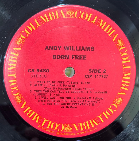 Andy Williams : Born Free (LP,Album,Reissue,Stereo)