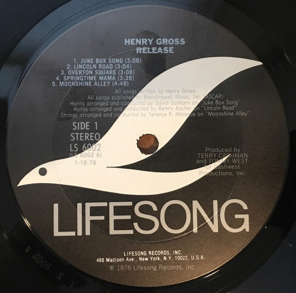 Henry Gross : Release (LP,Album,Repress)