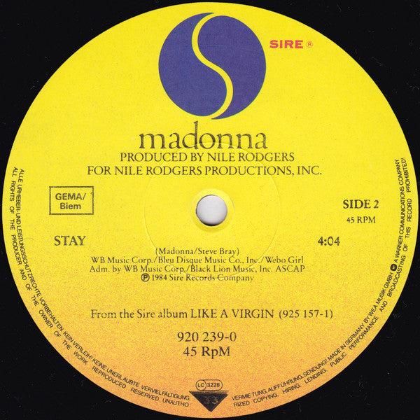 Madonna : Like A Virgin (12",45 RPM,Maxi-Single)