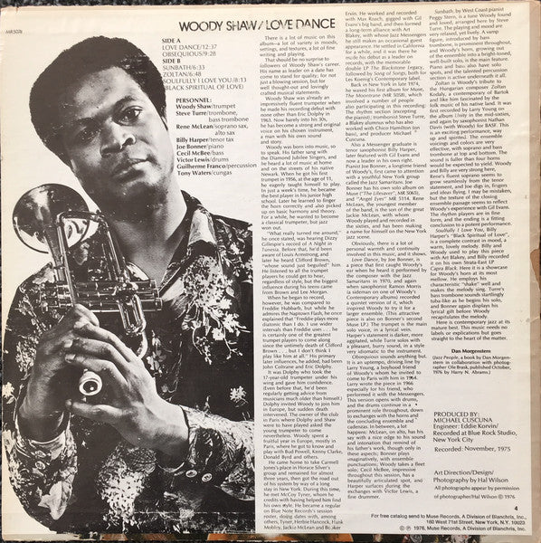 Woody Shaw : Love Dance (LP,Album,Promo)
