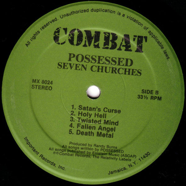 Possessed : Seven Churches (LP,Album)