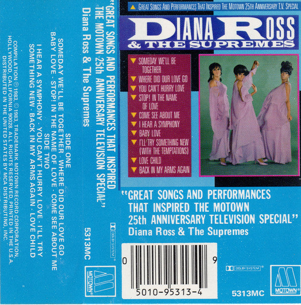 Supremes, The : Great Songs and Performances That Inspired The Motown 25th Anniversary Television Special (Compilation,Stereo)