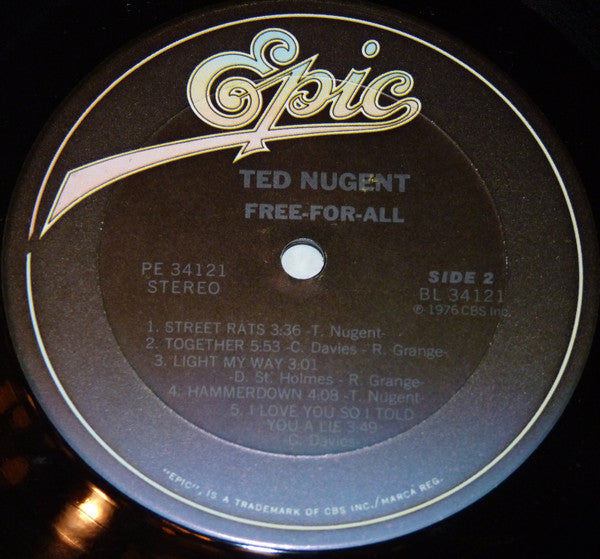 Ted Nugent : Free-For-All (LP,Album,Reissue)