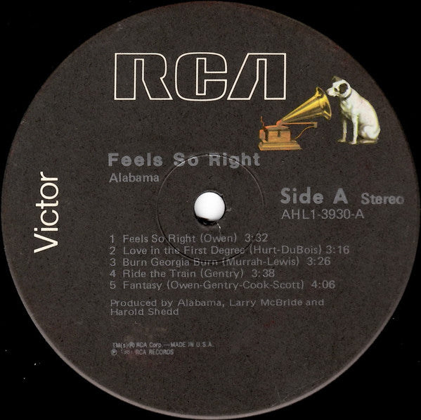Alabama : Feels So Right (LP,Album)