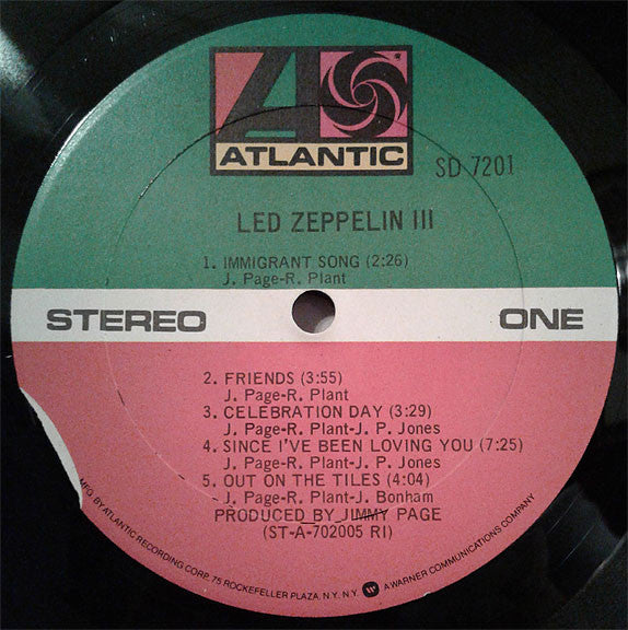 Led Zeppelin : Led Zeppelin III (LP,Album,Reissue)