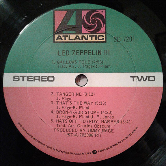 Led Zeppelin : Led Zeppelin III (LP,Album,Reissue)