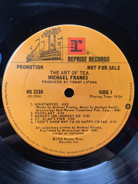 Michael Franks : The Art Of Tea (LP,Album,Promo,Stereo)