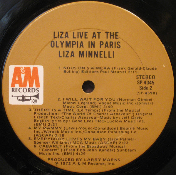 Liza Minnelli : Live At The Olympia In Paris (LP,Album)