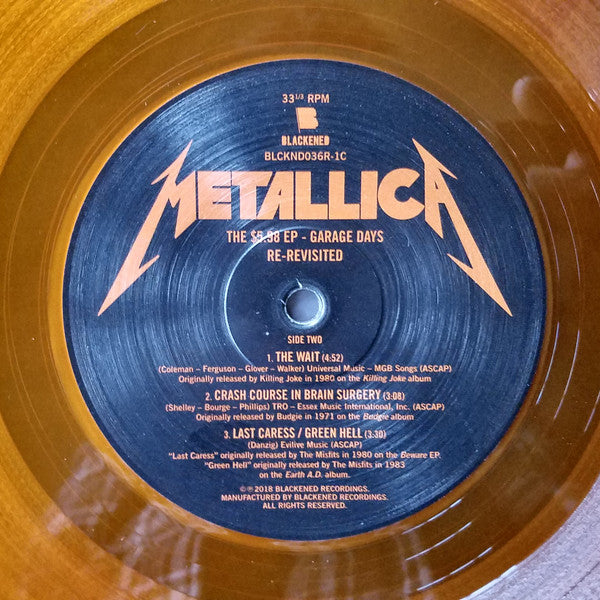 Metallica : The $5.98 E.P. - Garage Days Re-Revisited (12",33 ⅓ RPM,EP,Limited Edition,Reissue,Remastered)
