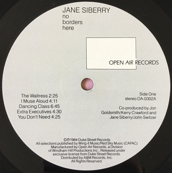 Jane Siberry : No Borders Here (LP,Album,Stereo)