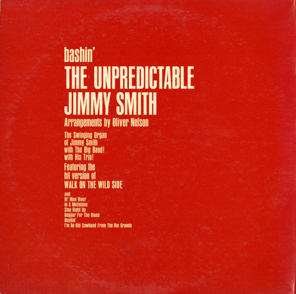 Jimmy Smith : Bashin' - The Unpredictable Jimmy Smith (LP,Album,Mono)