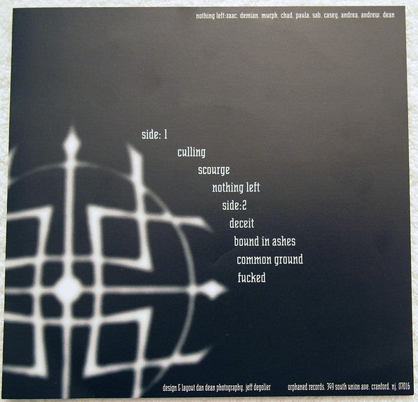 Nothing Left (3) : Nothing Left (7",33 ⅓ RPM)