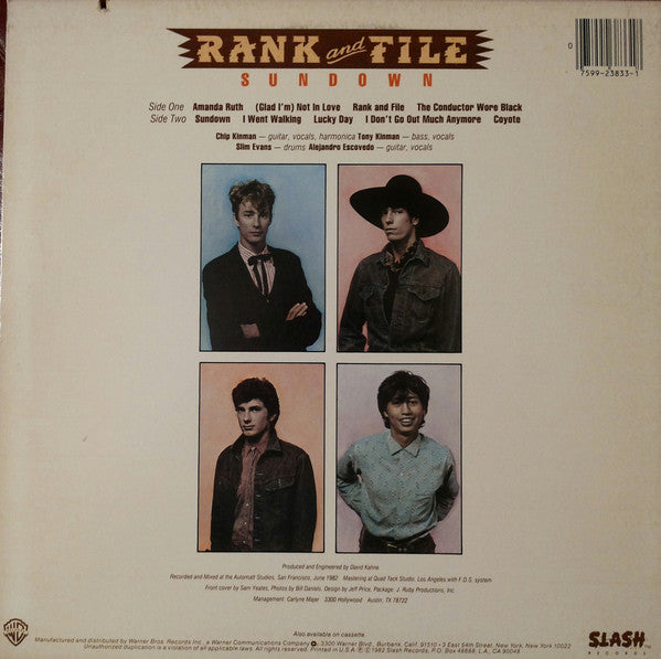 Rank & File : Sundown (LP,Album,Reissue)