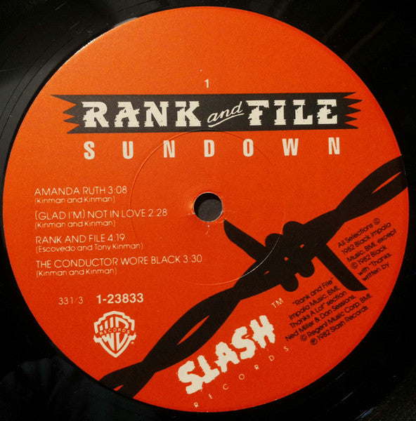 Rank & File : Sundown (LP,Album,Reissue)