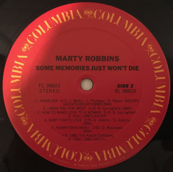 Marty Robbins : Some Memories Just Won't Die (LP)
