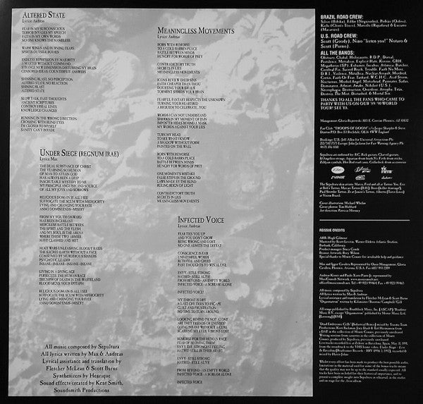 Sepultura : Arise (LP,Album,Reissue,Remastered,Stereo)