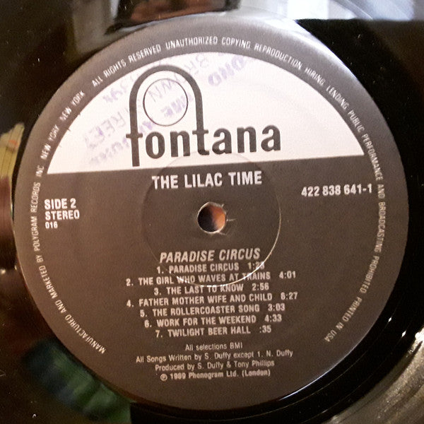 Lilac Time, The : Paradise Circus (LP,Album)