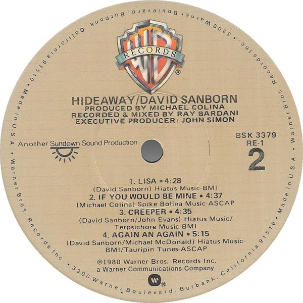 David Sanborn : Hideaway (LP,Album)