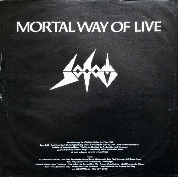 Sodom : Mortal Way Of Live (LP,Album,Stereo)