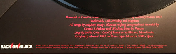 Mayhem : Deathcrush (12",33 ⅓ RPM,EP,Reissue)