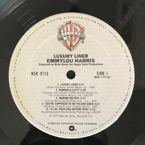 Emmylou Harris : Luxury Liner (LP,Album,Club Edition)