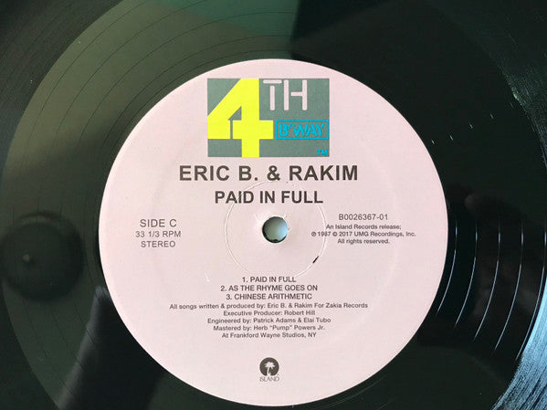 Eric B. & Rakim : Paid In Full (LP,Album,Reissue)